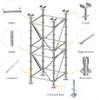 Ringlock Scaffolding Diagonal Brace Andamio Multidireccional Diagonales Para Construccion