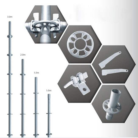 Material de construcción Andamios Ringlock de acero galvanizado